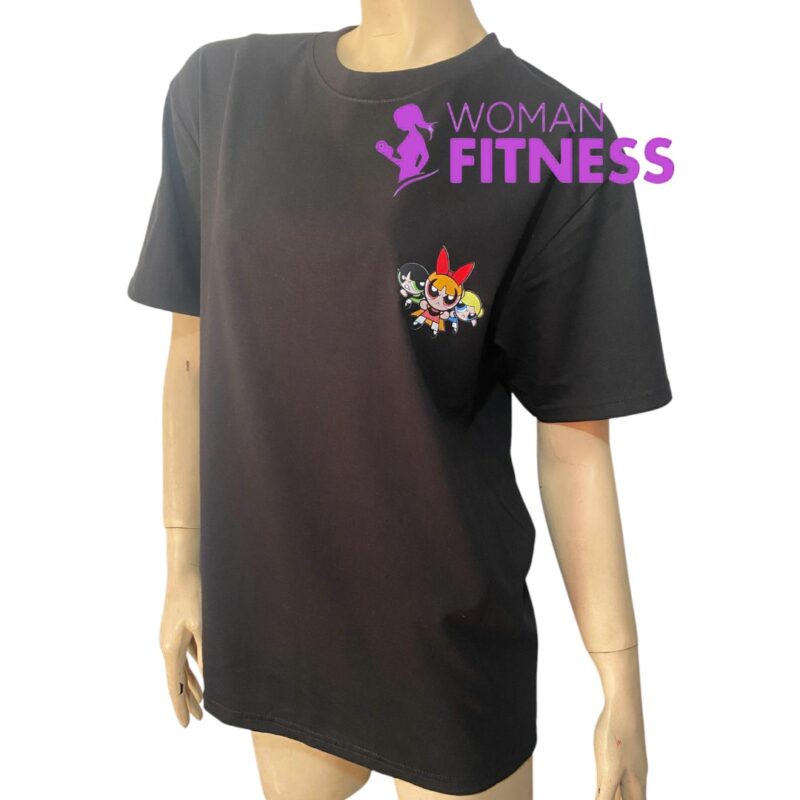 Polera Corte Recto Estampado Espalda Chicas Super Poderosas