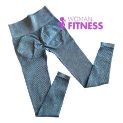 Calza Rib Pushup S Azul Desgastado