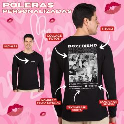 Polera Manga Larga Personalizada Boyfriend